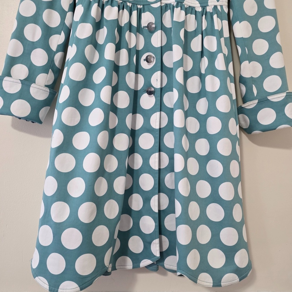 Vintage Y2K Betsey Johnson Polka Dot Coat Dress Sz 2 Coquette Twee Whimsical 90s - Picture 6 of 16